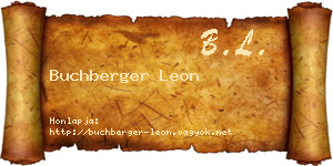 Buchberger Leon névjegykártya